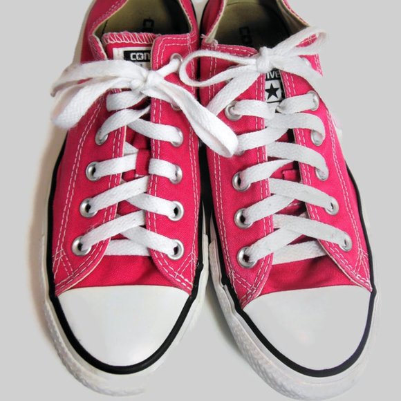Converse Shoes - Womans Pink Converse All- StarsTennis Shoes - 8